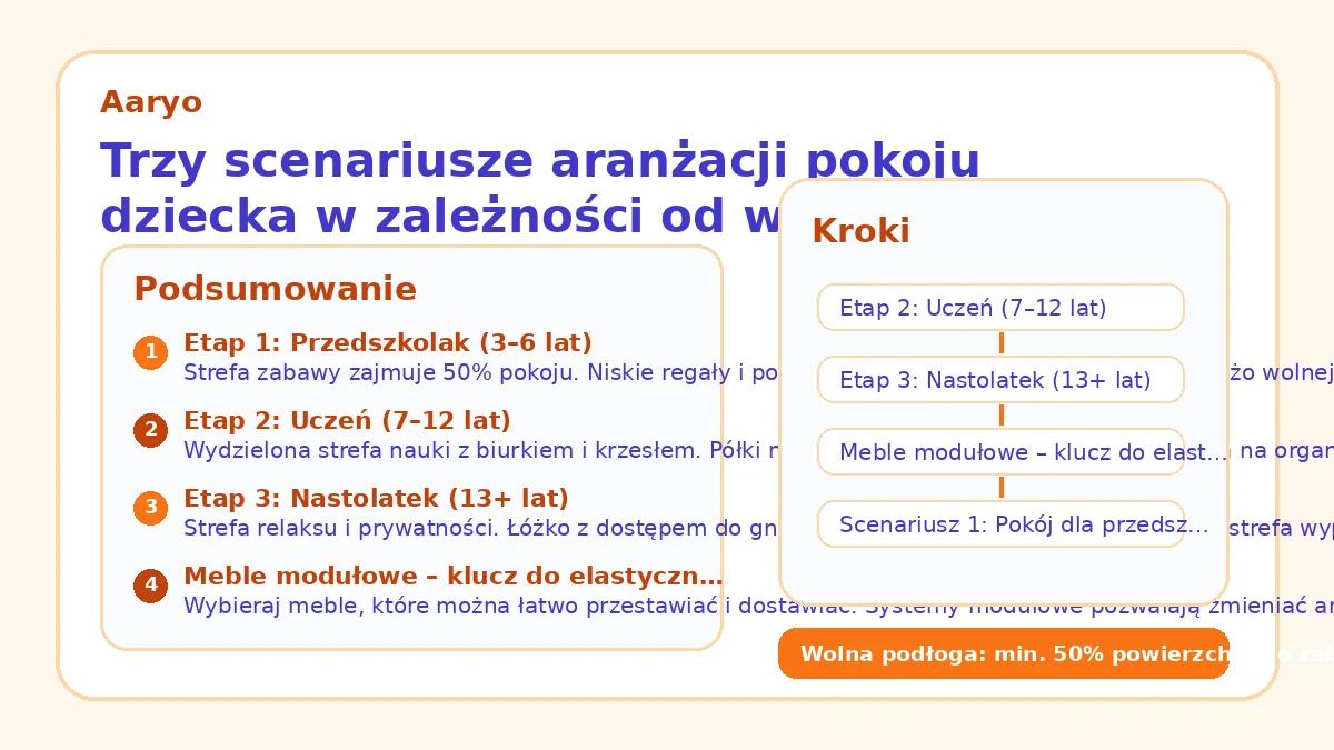 Trzy scenariusze aranżacji pokoju dziecka w zależności od wieku