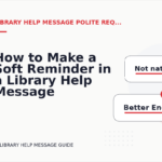 How to Make a Soft Reminder in a Library Help Message
