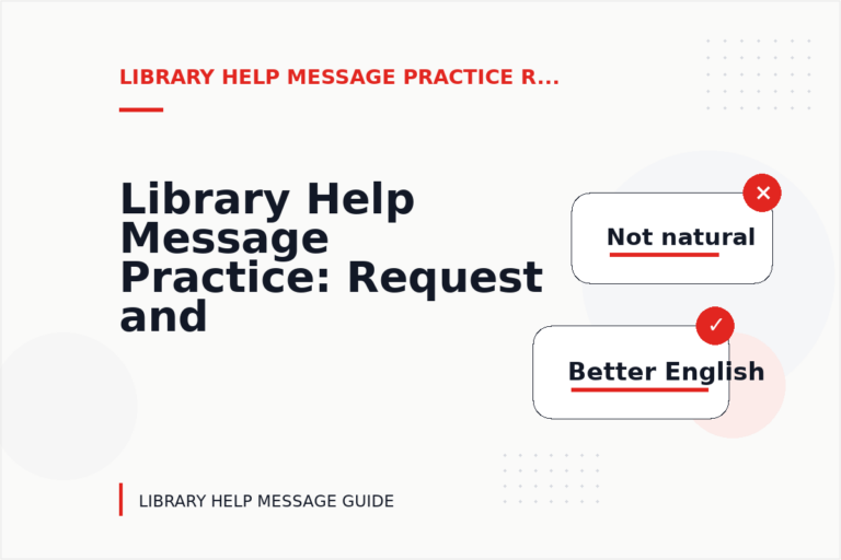 Library Help Message Practice: Request and Reply Examples