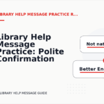 Library Help Message Practice: Polite Confirmation Examples