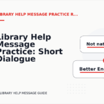 Library Help Message Practice: Short Dialogue Examples