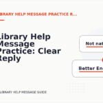 Library Help Message Practice: Clear Reply Patterns