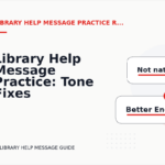Library Help Message Practice: Tone Fixes for Real Situations
