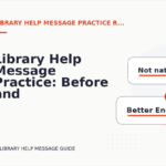Library Help Message Practice: Before and After Corrections